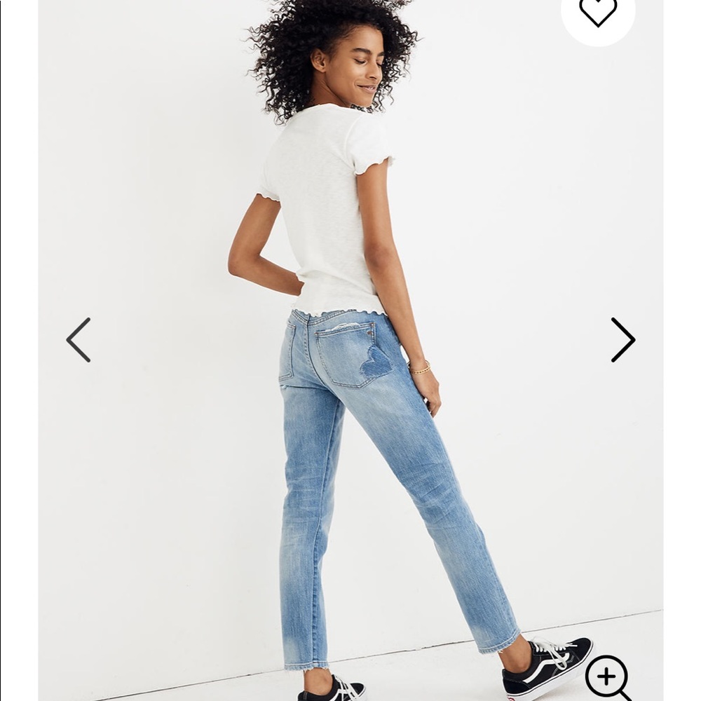 White Madewell Baby Tee